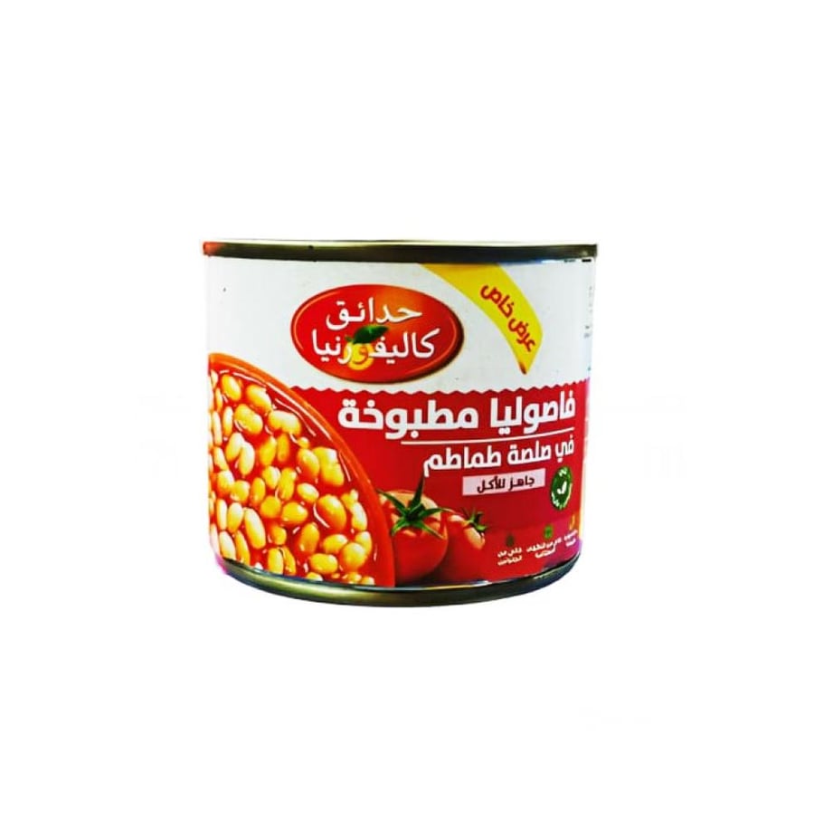 فاصوليا حدائق كالفورنيا مطبوخة بصلصة الطماطم 220حرام