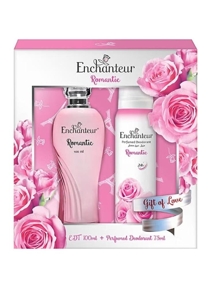 مجموعة هدايا تواليت ومزيل عرق معطر 100+75 مل