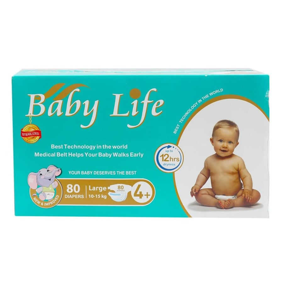 Baby Live diapers for children size 4+ economical pack size 80 pieces