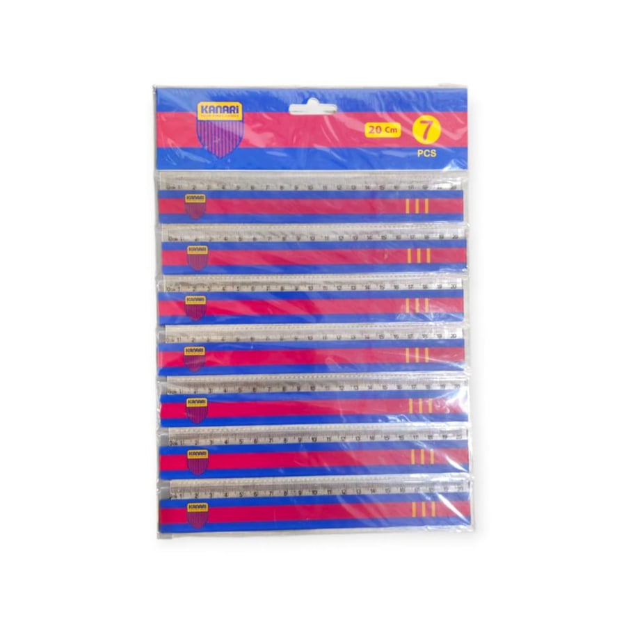 مسطرة كناري بلاستيك 20سم 7حبة
