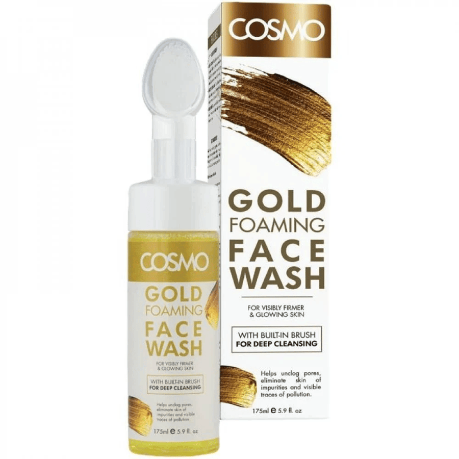 Cosmo Gold Foaming Facial Wash with Brush 175 ml