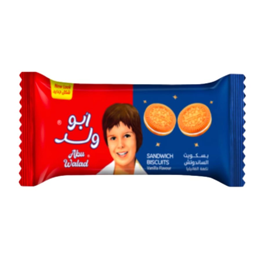 بسكويت تيشوب ابو ولد بكريمه الفانيليا 30 جرام