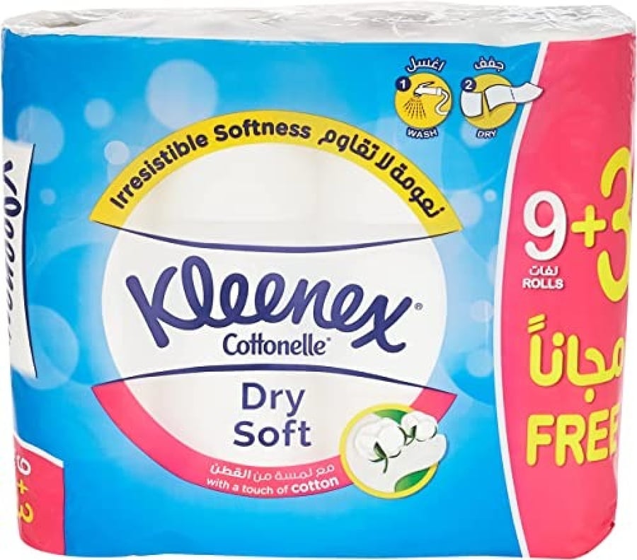 Kleenex soft dry tissues 12 rolls
