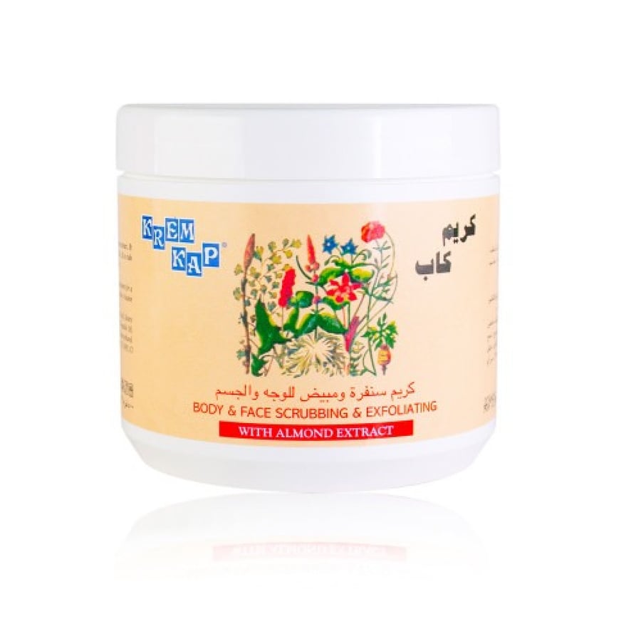 Cap cream scrub and whitening for body and face 500 grams with almond extract