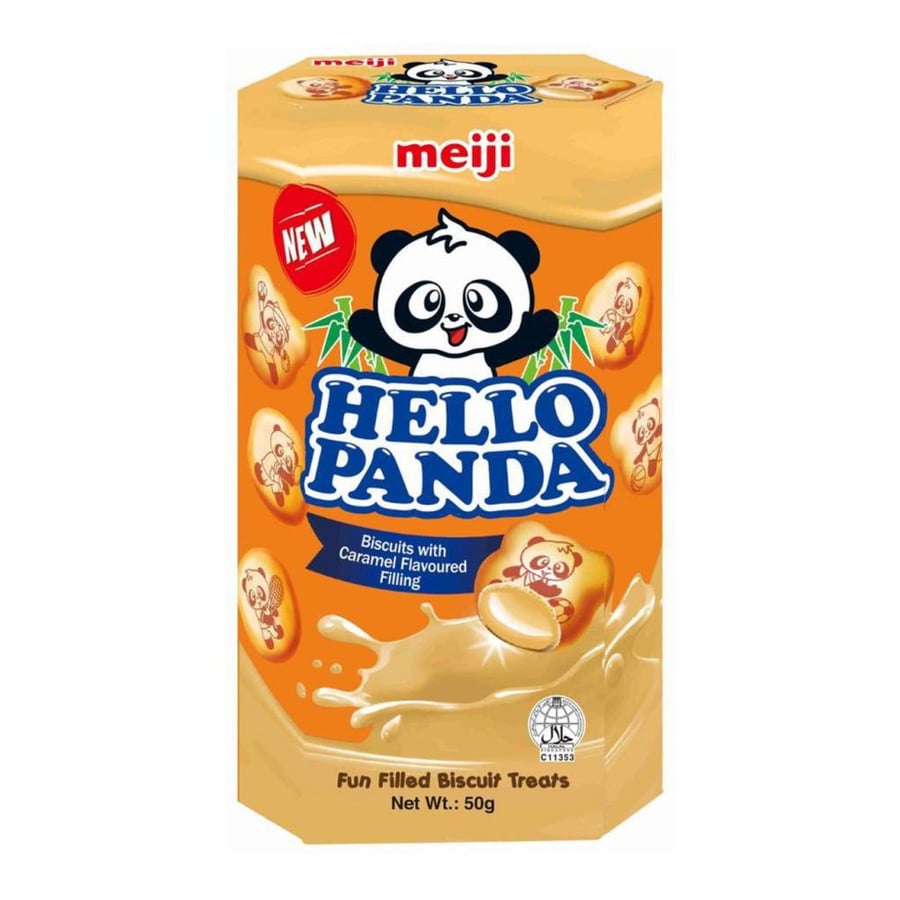 Meiji Hello Panda biscuits with caramel filling 50 grams