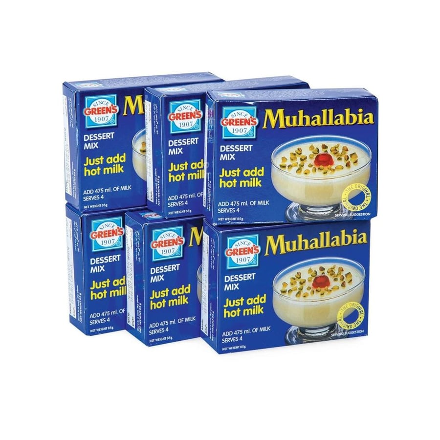 المهلبية جرينز خليط حلوى 6*85جرام