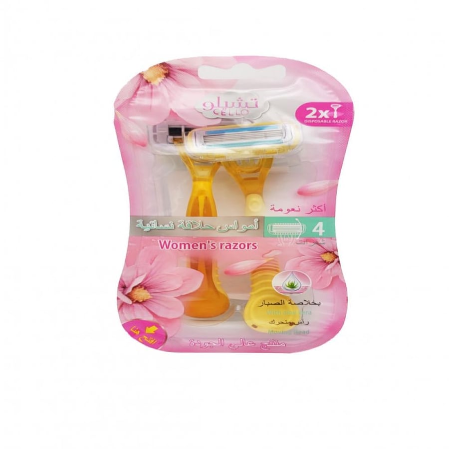Women's shaving razors, softer, 4 blades, from Chello