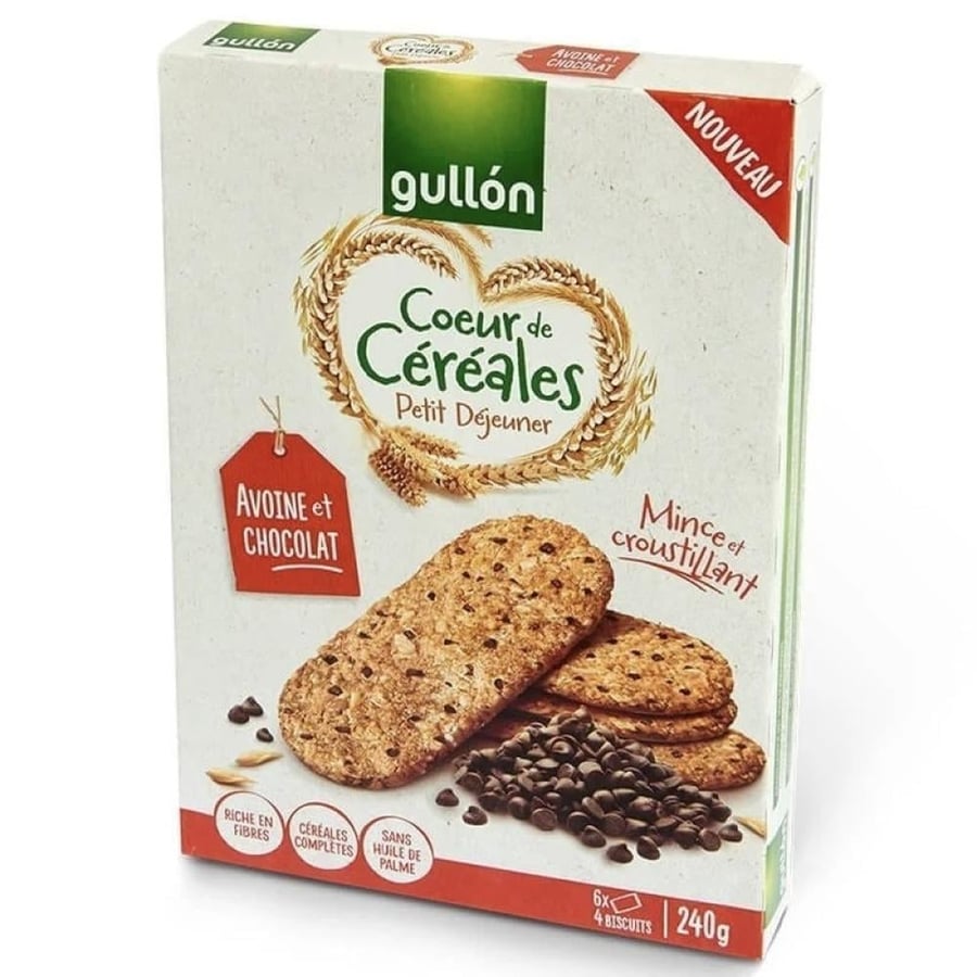 Whole grain biscuits and oats with chocolate chips 240 grams