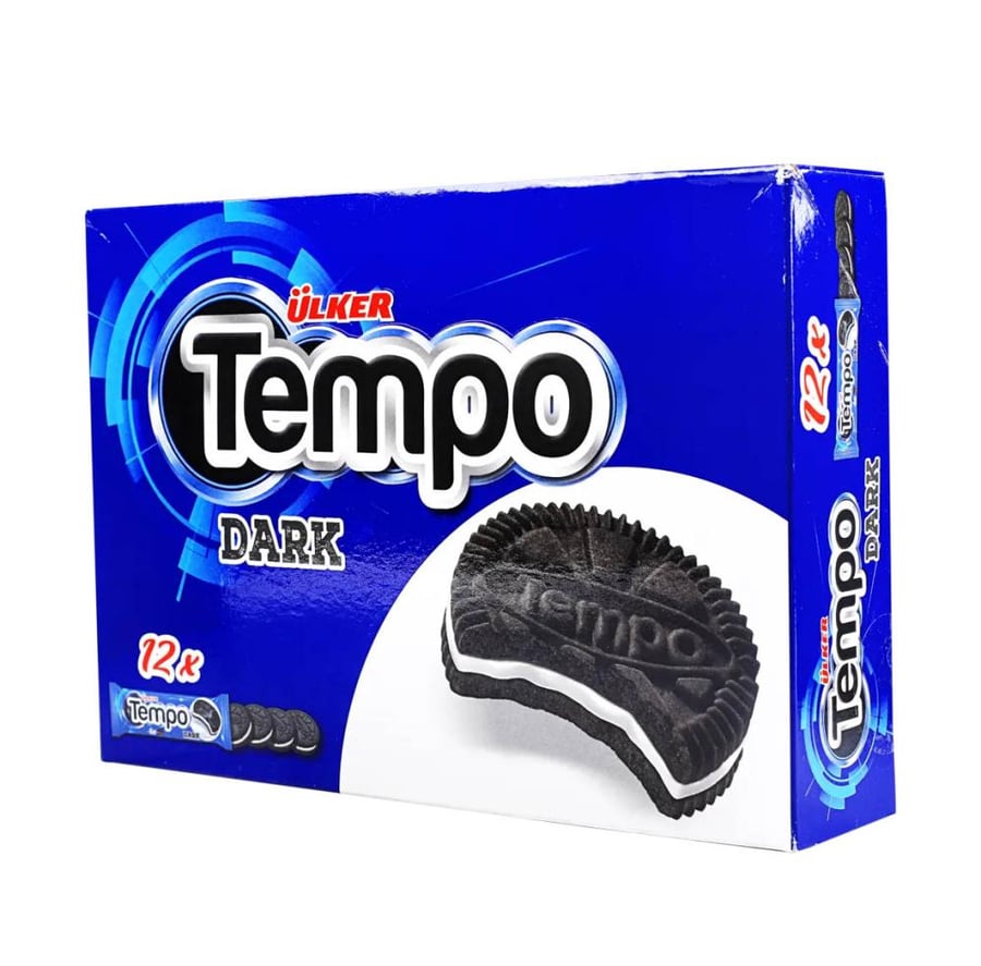Ulker Tempo Dark box of 12 tablets 36 grams
