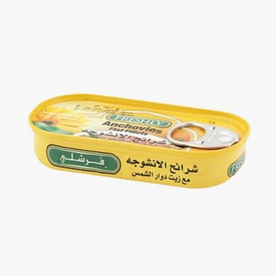 Slices of anchovy fish in oil 50 grams