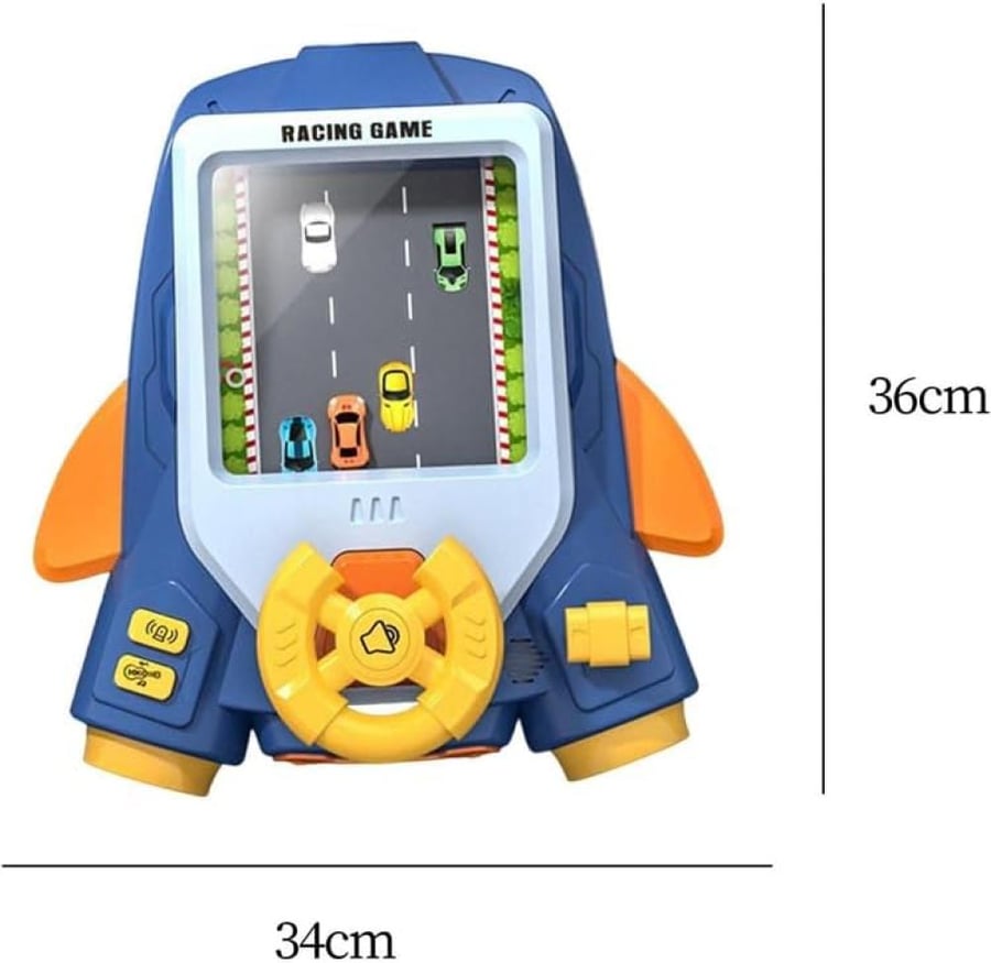 An enjoyable moment 36 × 34 cm car racing simulation with sound effects for the steering wheel