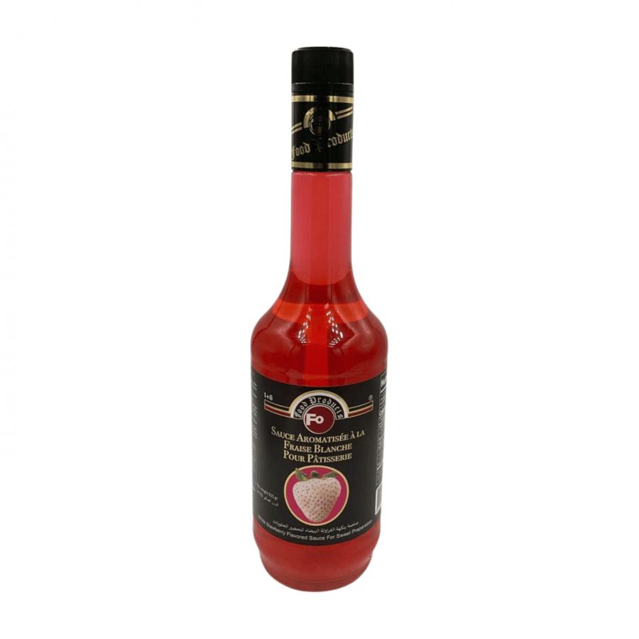 FQ sauce with white strawberry flavor for preparing desserts 925 grams