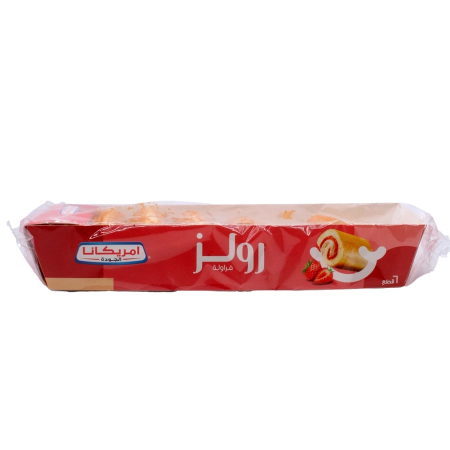أمريكانا - رولز كيك فراولة 6 قطع *120جرام