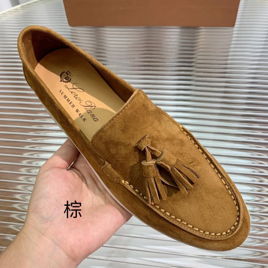 Loro Piana حذاء لوفر فاخر ماستر شامل الملحقات