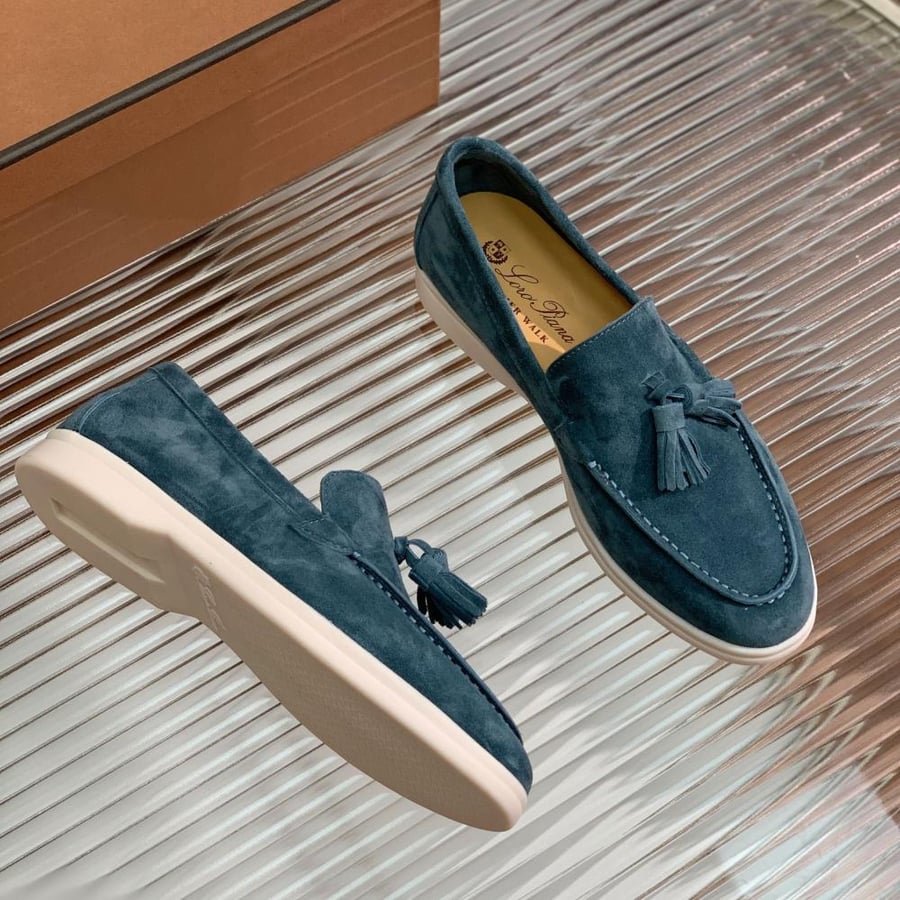 Loro Piana حذاء لوفر فاخر ماستر شامل الملحقات