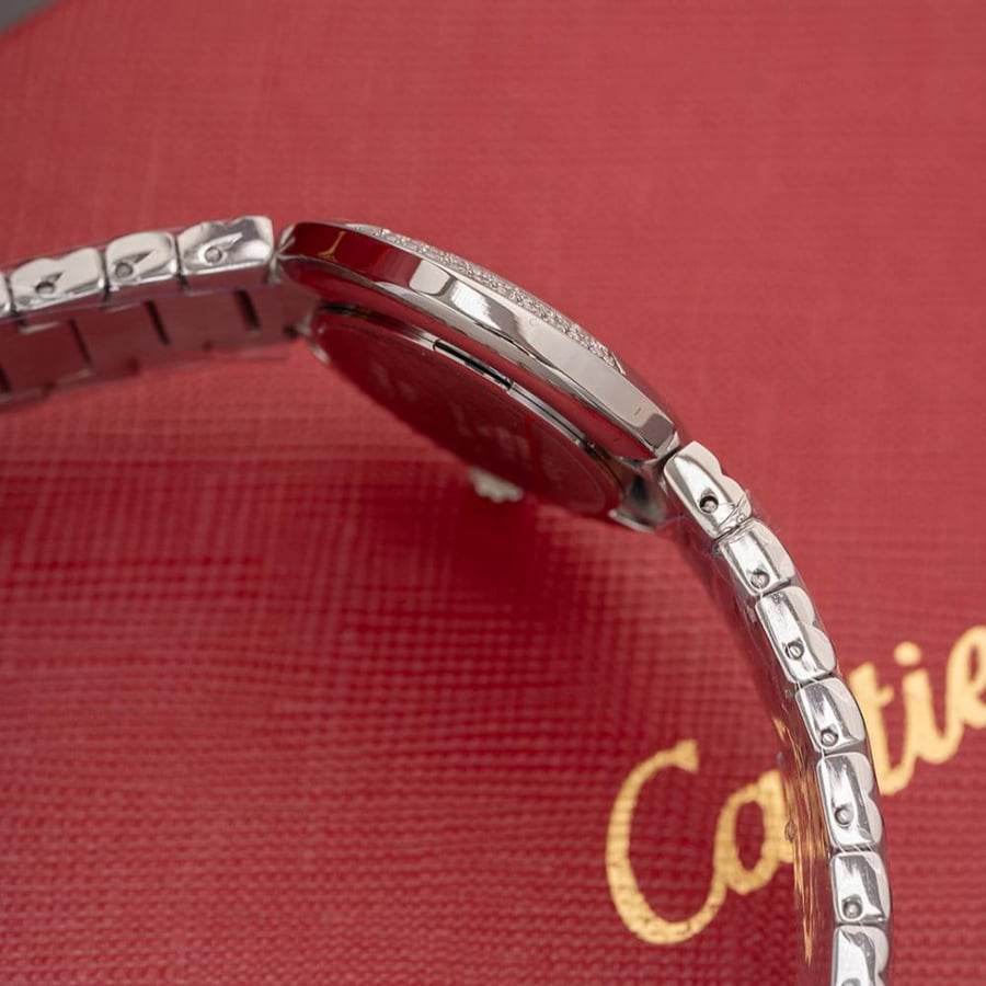 ساعة كارتييه Cartier فضي كلاسيك 30 مم بأرقام رومانية