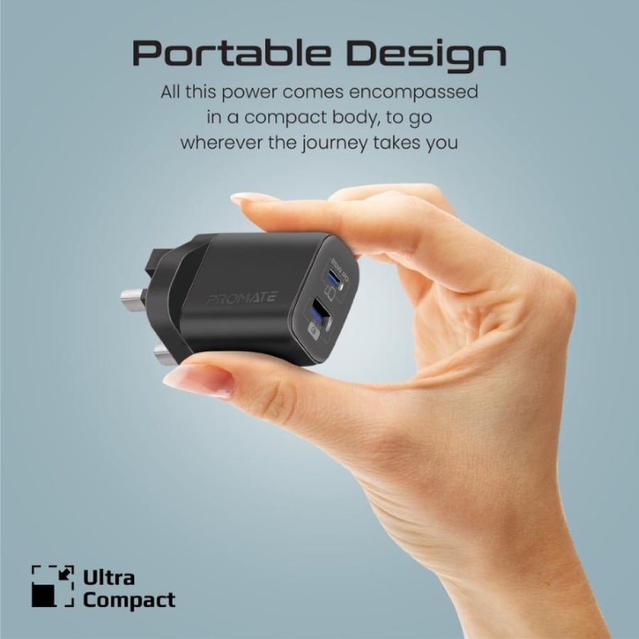 مجموعة محول وكابل USB-C™مع شاحن AC ثنائي ا  ChargeKit-25PDi