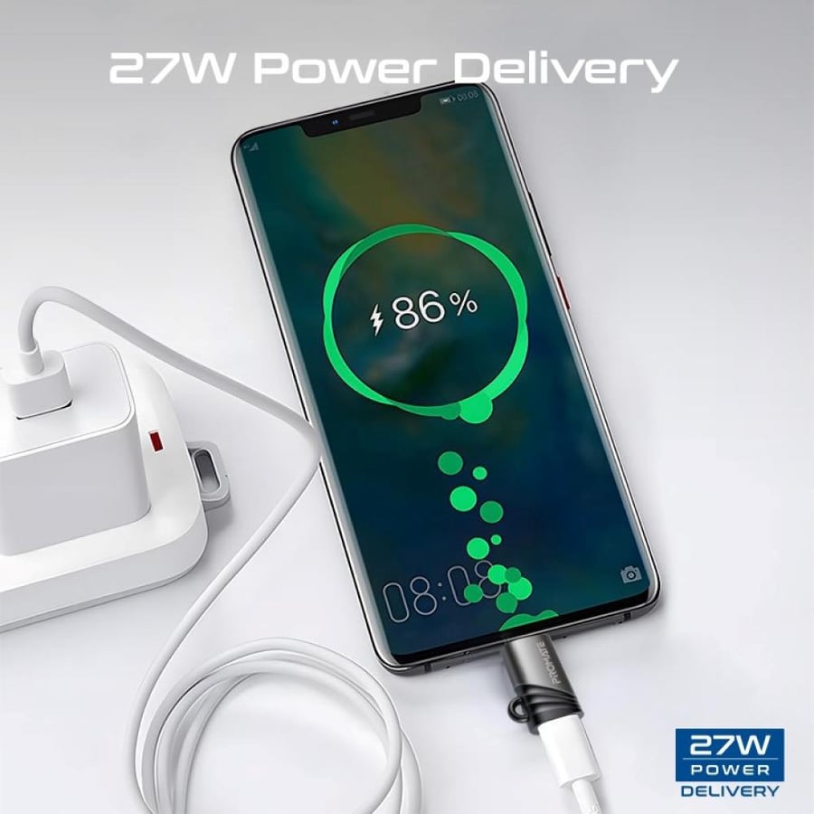 محول لايتينينغ إلى USB-C متوافق مع نقل البيانات والشحن من بروميت - Promate Link-CI