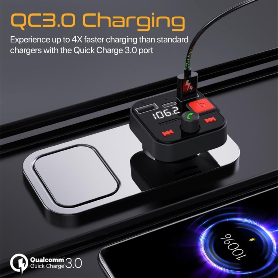 جهاز إرسال FM اللاسلكي.  Promate PowerTune-30W