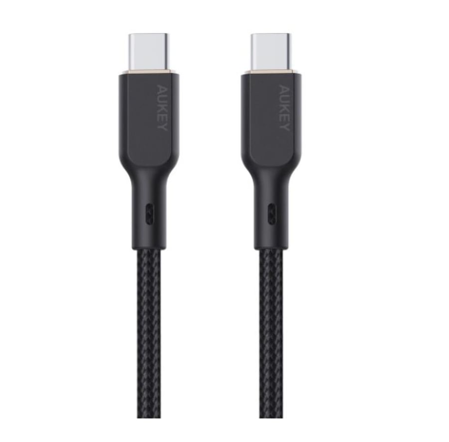 كابل CB-KCC101 Circlet Blink 100W من ألياف الأراميد الأساسية USB C إلى USB C كابل PD من AUKEY