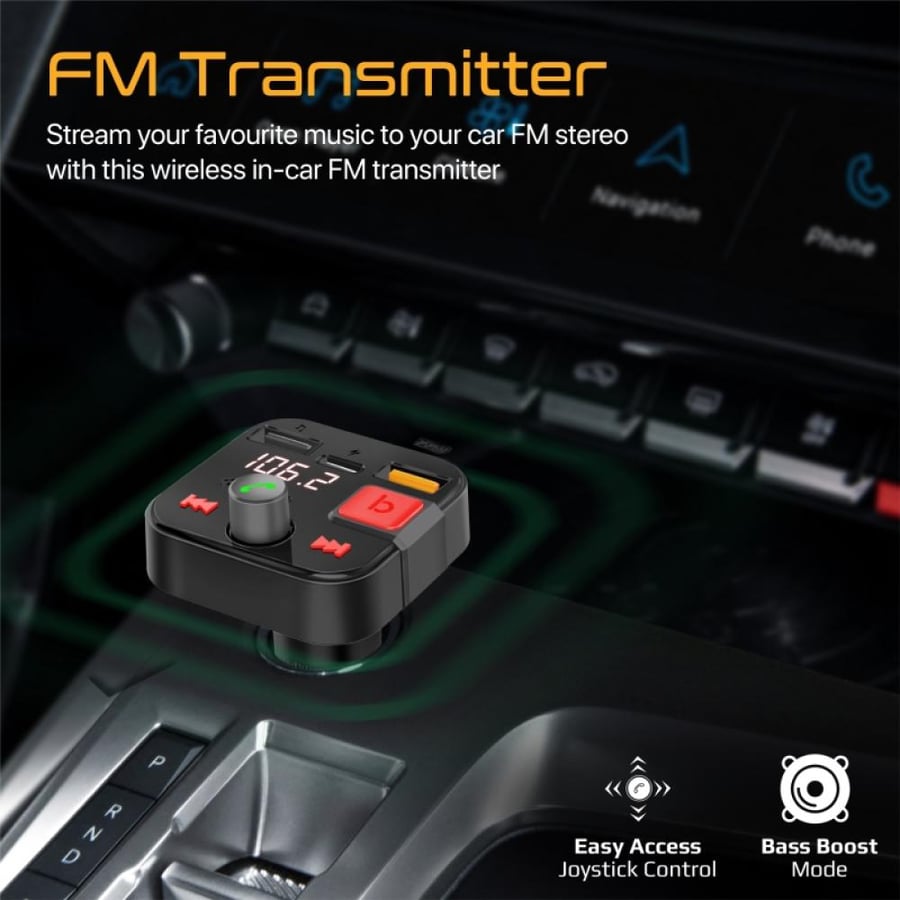 جهاز إرسال FM اللاسلكي.  Promate PowerTune-30W