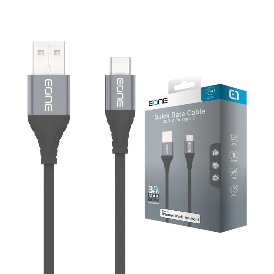 كيبل للشحن ونقل البيانات من EONE   من USB-A إلى USB-C طول 1.2 متر