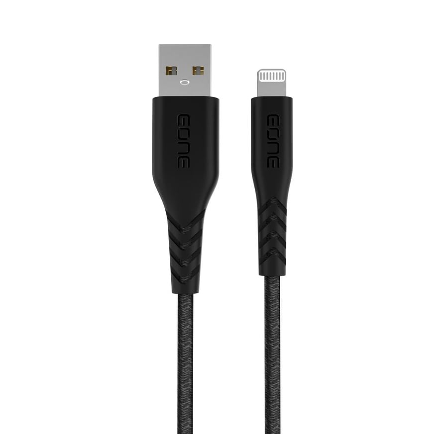 اي ون كيبل شاحن من USB الى Lightning بطبقه قماس