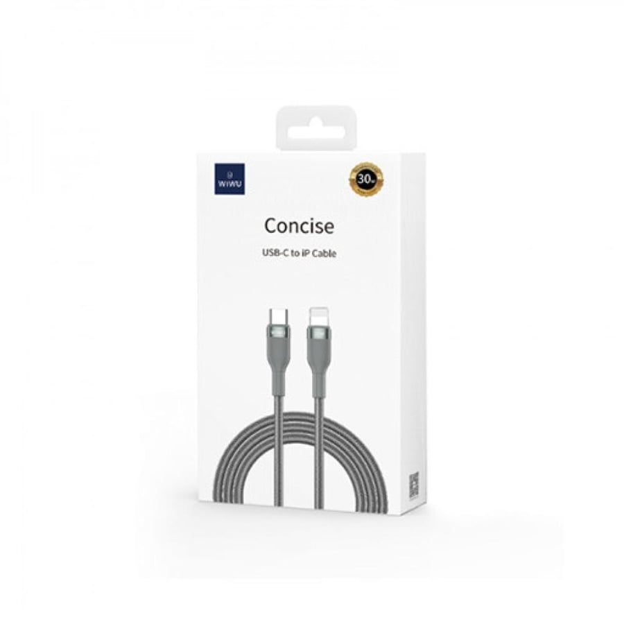 USB-C to Lightning cable - 1.2 meters (30W) Braided Charging Cable USB-C to Lightning 30W - 1.2m Wi-C017 C-L