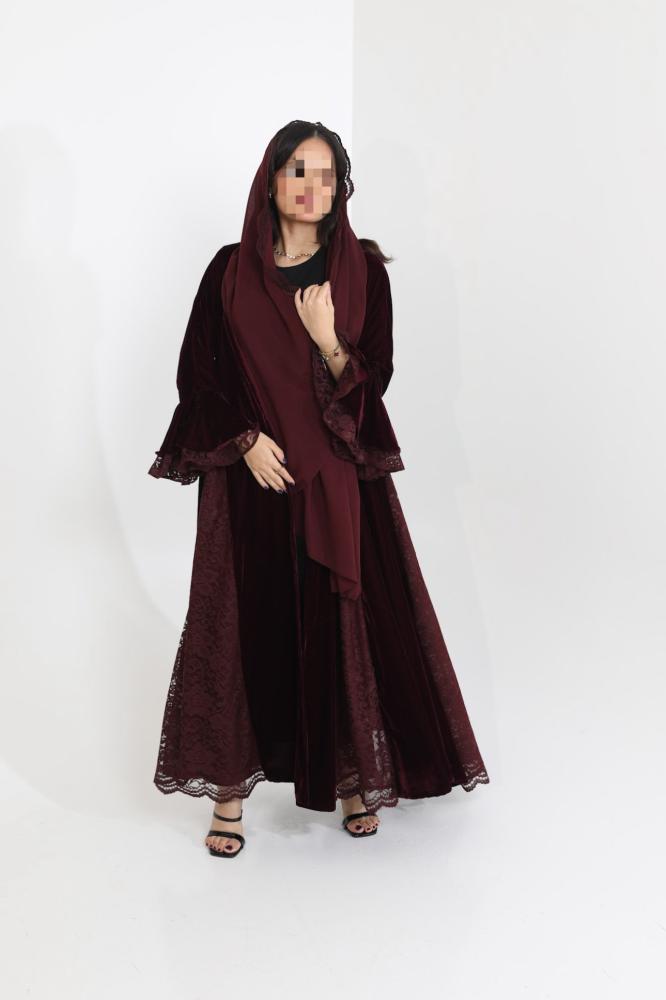 Burgundy velvet