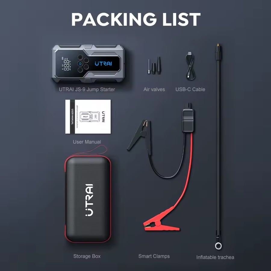 اشتراك بطارية متنقل ومنفاخ كفر 1500A امبير 15000mAh