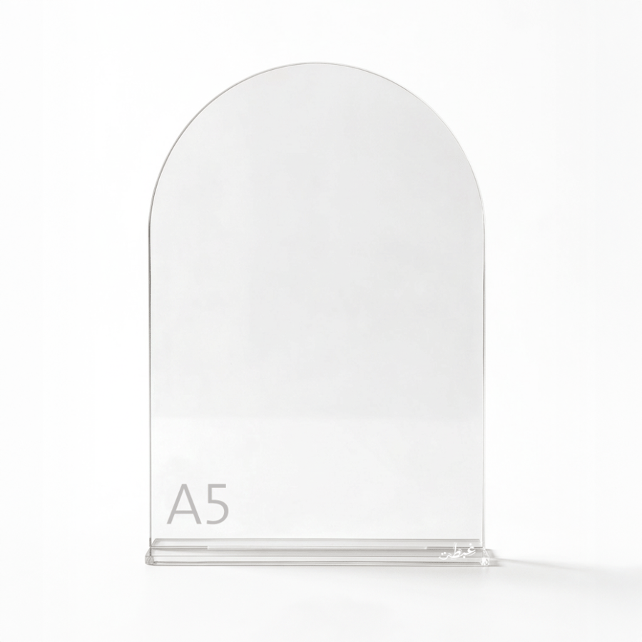 A5 size curved acrylic stand