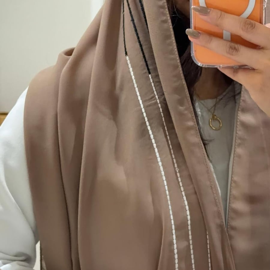 Light Desert Lines Veil Scarf