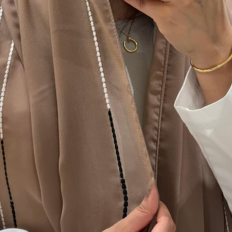 Light Desert Lines Veil Scarf