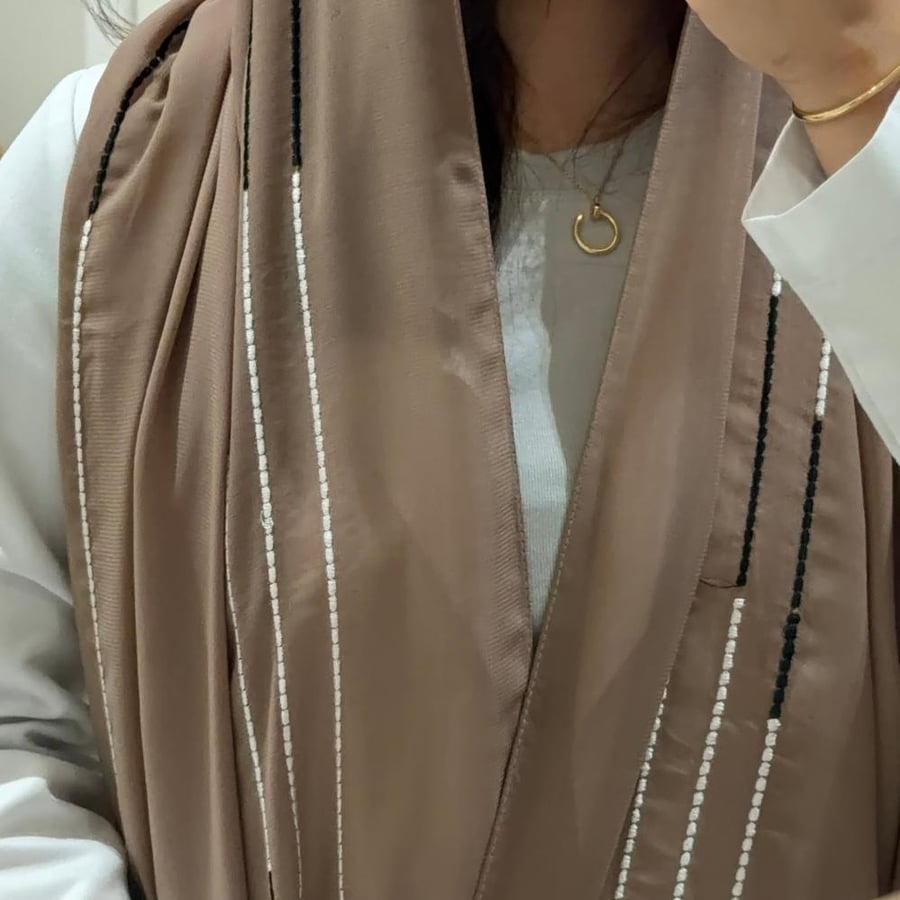 Light Desert Lines Veil Scarf