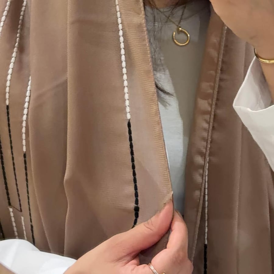Light Desert Lines Veil Scarf