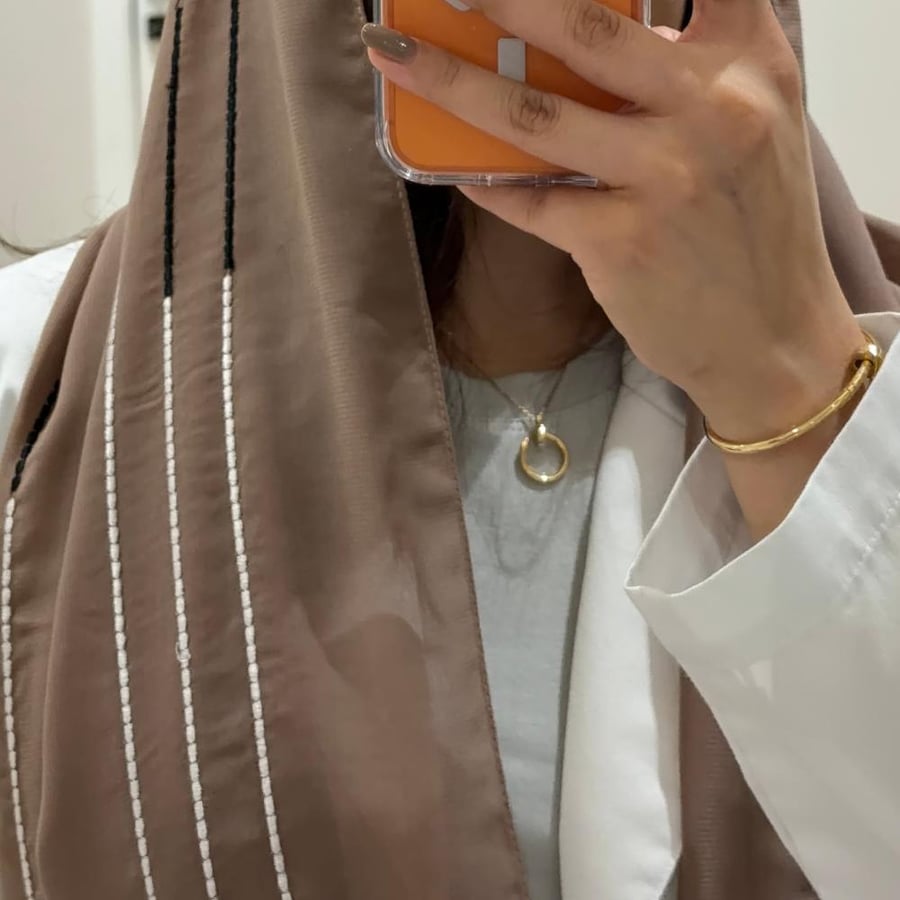 Light Desert Lines Veil Scarf