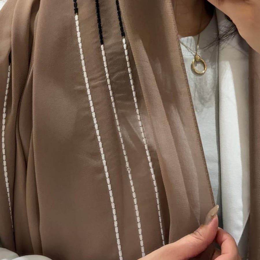 Light Desert Lines Veil Scarf