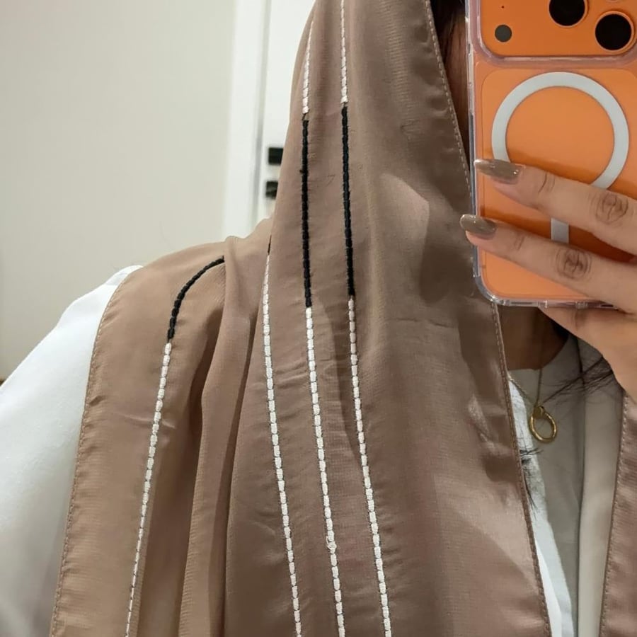 Light Desert Lines Veil Scarf