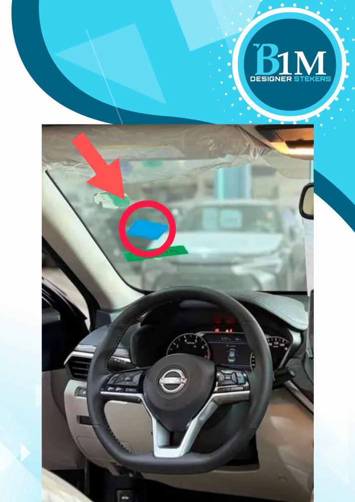 Front glass sticker