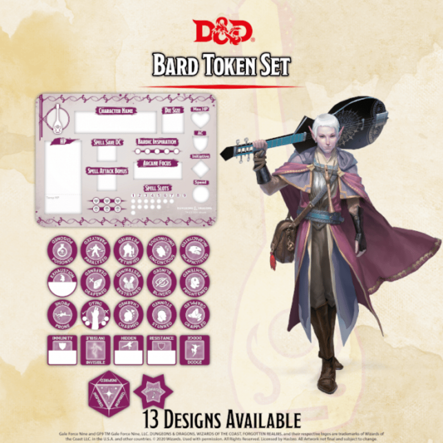 D&D - Bard Token Set