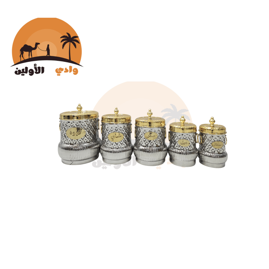 سكريات الشكل الجديد ستيل كتابه فضي ذهبي طقم 5 قطع