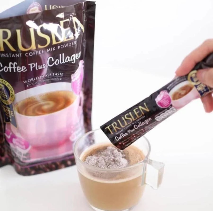 โคเลสเตอรอล TRUSIE TRUSLEN Colte n Truslen Plus قهوة تروسلين بلس كولاجين Collagen تحتوي على الكافيين ليست صالحه للذين لديهم خفقان ⛔️