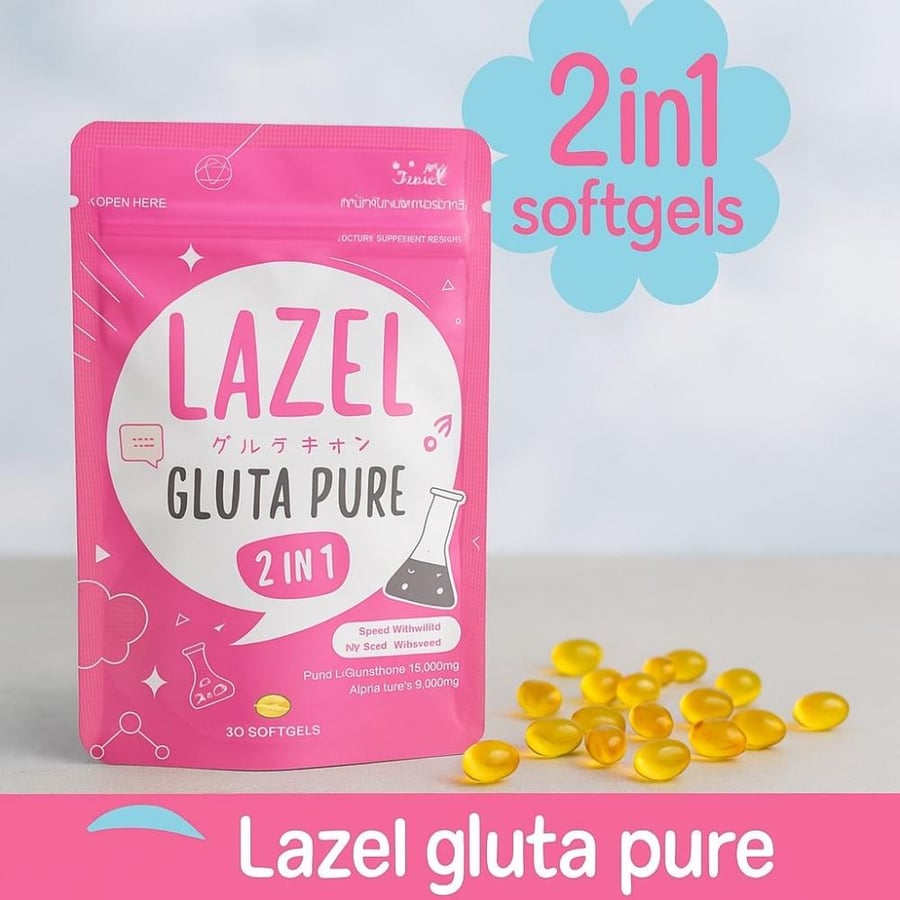 Lazel Gluta Pure 1 في 2 لازيل حبوب الجلوتاثيون للتبييض