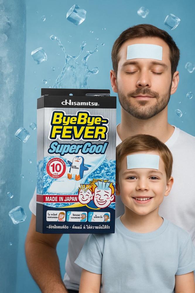 كمادة Bye Bye Fever للكبار و الاطفال ( لصقتين)