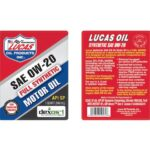 LUCAS SYNTHETIC MOTOR OILS – SAE 0W-20