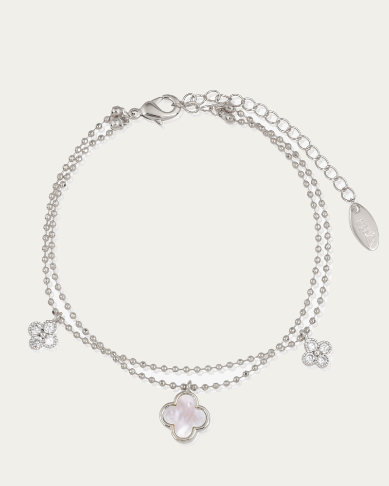 Women's Delicate Double-Layer Bracelet with Elegant Design – Silver