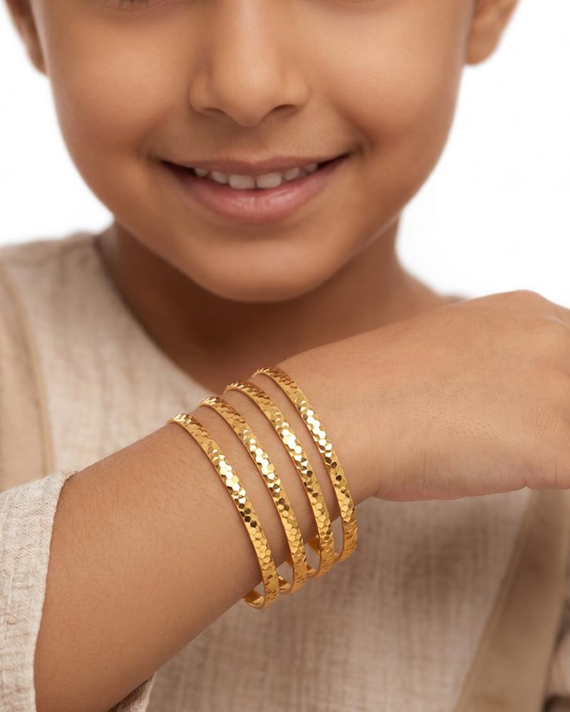 Girls Shomeya Bangles Gold Alternative Khatoon Design | Everyday Wear