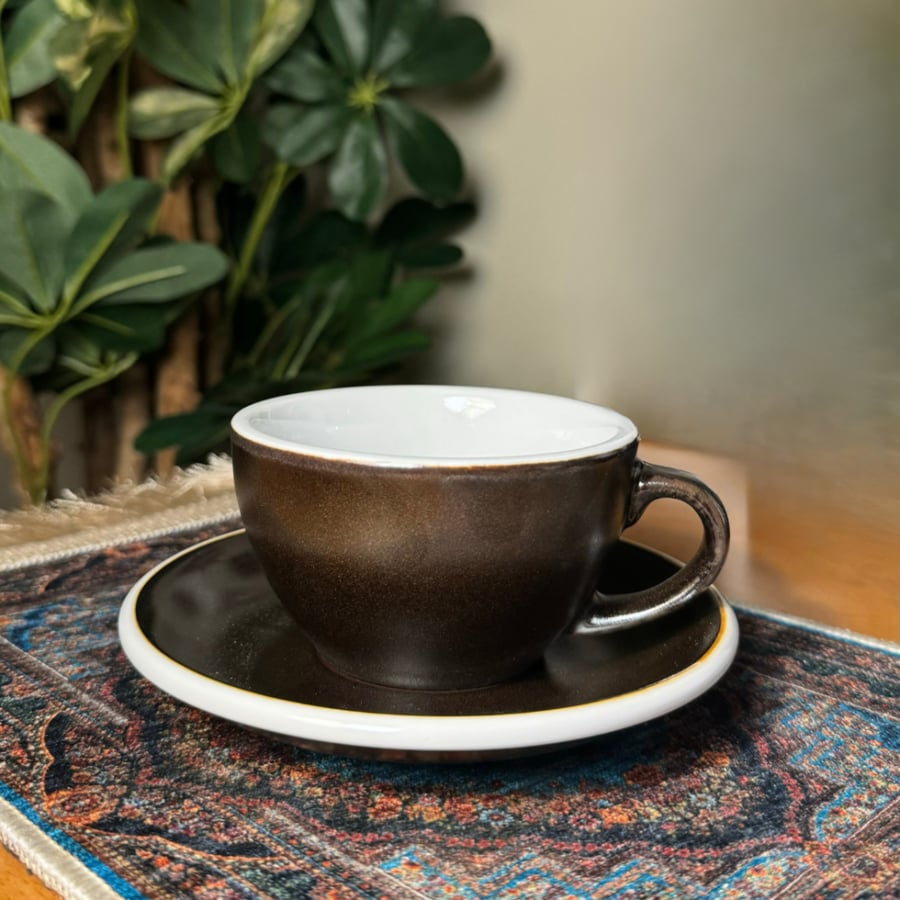 كوب سيراميك مع صحن