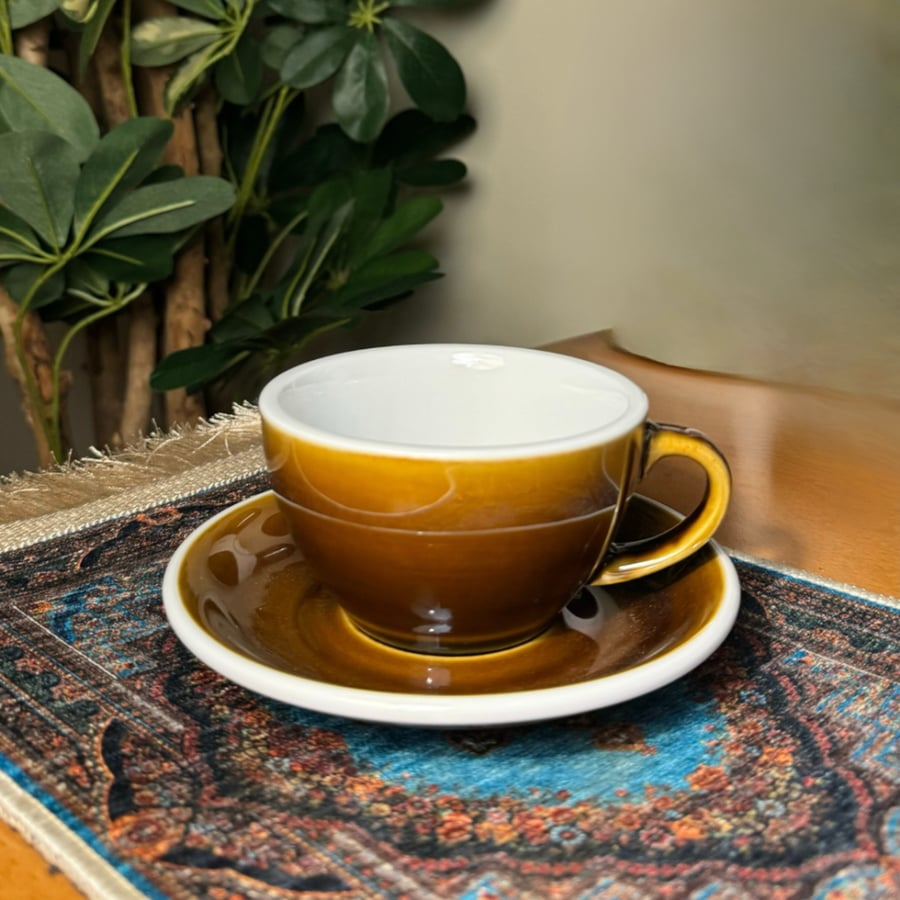 كوب سيراميك مع صحن