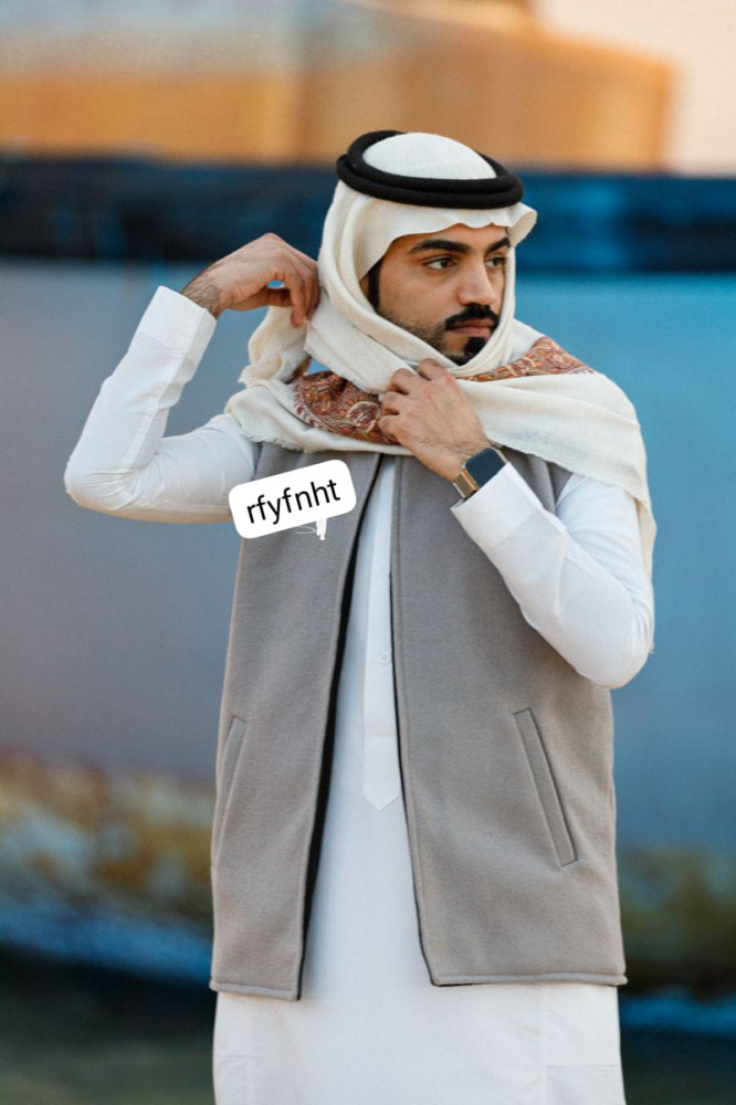 سديري جوخ لون رصاصي _اسود